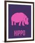 Hippo Pink-NaxArt-Framed Art Print