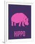 Hippo Pink-NaxArt-Framed Art Print