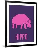 Hippo Pink-NaxArt-Framed Art Print