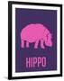 Hippo Pink-NaxArt-Framed Art Print