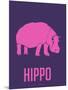 Hippo Pink-NaxArt-Mounted Art Print