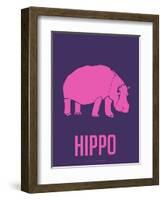 Hippo Pink-NaxArt-Framed Art Print