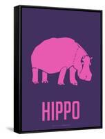 Hippo Pink-NaxArt-Framed Stretched Canvas