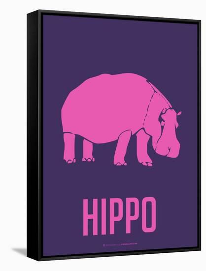 Hippo Pink-NaxArt-Framed Stretched Canvas