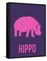 Hippo Pink-NaxArt-Framed Stretched Canvas