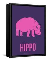 Hippo Pink-NaxArt-Framed Stretched Canvas