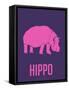 Hippo Pink-NaxArt-Framed Stretched Canvas
