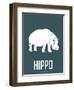 Hippo White-NaxArt-Framed Art Print