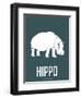 Hippo White-NaxArt-Framed Art Print