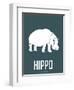 Hippo White-NaxArt-Framed Art Print