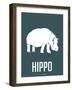 Hippo White-NaxArt-Framed Art Print