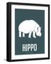 Hippo White-NaxArt-Framed Art Print