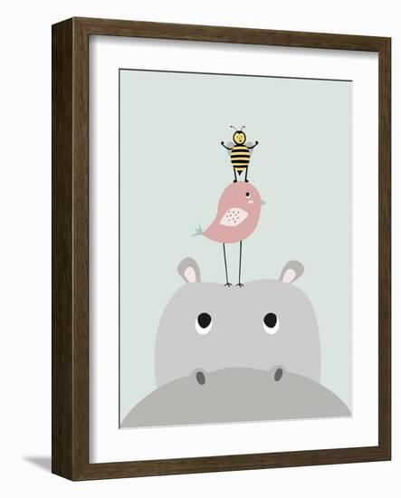 Hippo-Nanamia Design-Framed Art Print