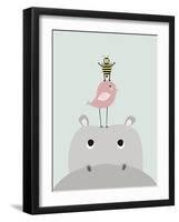 Hippo-Nanamia Design-Framed Art Print