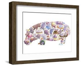 Hippo-Louise Tate-Framed Giclee Print