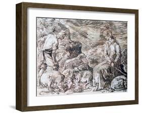 Hippocrate and Démocrite, C1584-1629-Jacques de Gheyn-Framed Giclee Print