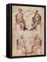 Hippocrates and Hunayn Ibn Isahq and Hippocrates and Claudius Galenus from "De Herbis"-null-Framed Stretched Canvas