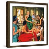 Hippocrates Discouraging the Use of Primitive Medical Techniques-Clive Uptton-Framed Giclee Print