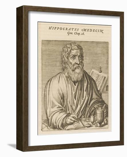 Hippocrates Greek Medical-Andre Thevet-Framed Art Print