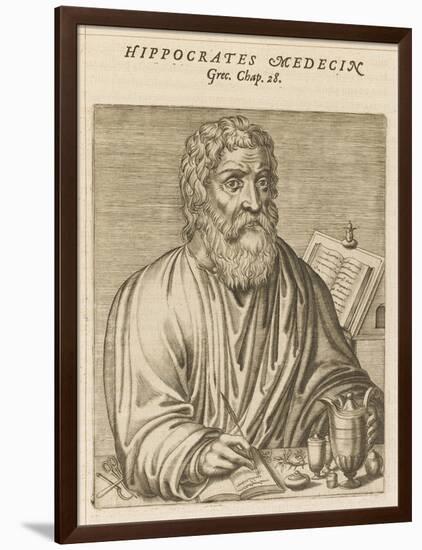 Hippocrates Greek Medical-Andre Thevet-Framed Art Print