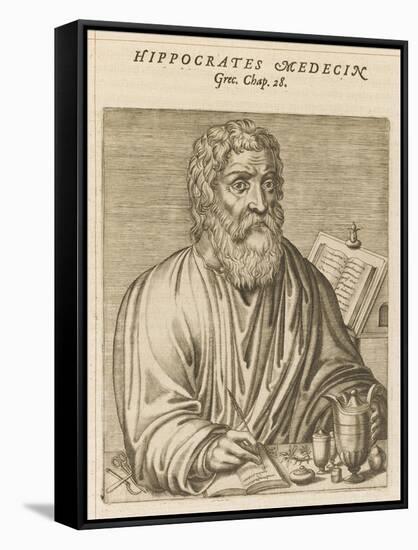 Hippocrates Greek Medical-Andre Thevet-Framed Stretched Canvas