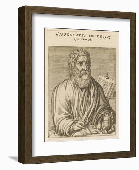 Hippocrates Greek Medical-Andre Thevet-Framed Art Print