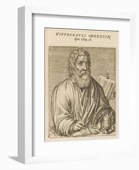 Hippocrates Greek Medical-Andre Thevet-Framed Art Print