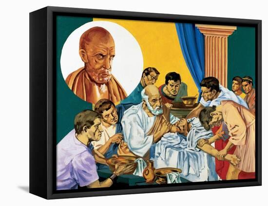 Hippocrates of Cos (Ca. 460-370 BC). Ancient Greek Physician. Founder of the Hippocratic School…-null-Framed Stretched Canvas