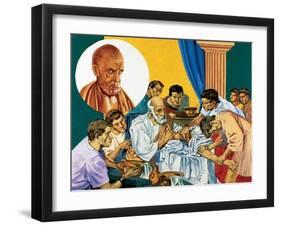 Hippocrates of Cos (Ca. 460-370 BC). Ancient Greek Physician. Founder of the Hippocratic School…-null-Framed Giclee Print