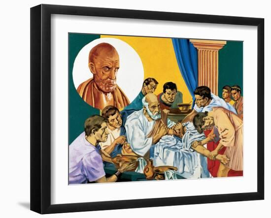 Hippocrates of Cos (Ca. 460-370 BC). Ancient Greek Physician. Founder of the Hippocratic School…-null-Framed Giclee Print