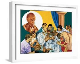 Hippocrates of Cos (Ca. 460-370 BC). Ancient Greek Physician. Founder of the Hippocratic School…-null-Framed Giclee Print