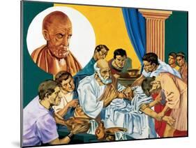 Hippocrates of Cos (Ca. 460-370 BC). Ancient Greek Physician. Founder of the Hippocratic School…-null-Mounted Giclee Print