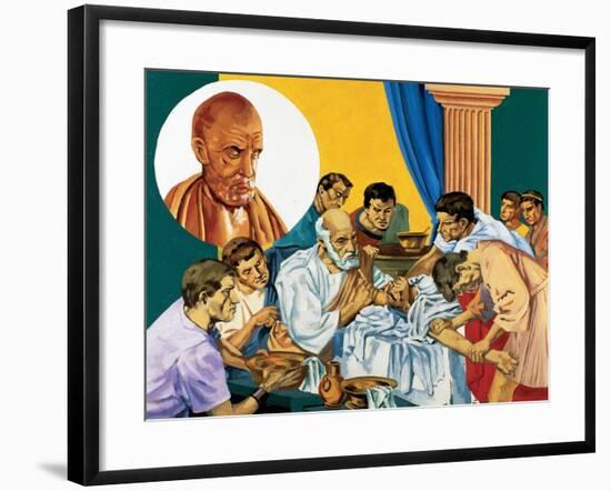 Hippocrates of Cos (Ca. 460-370 BC). Ancient Greek Physician. Founder of the Hippocratic School…-null-Framed Giclee Print