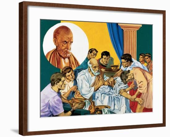 Hippocrates of Cos (Ca. 460-370 BC). Ancient Greek Physician. Founder of the Hippocratic School…-null-Framed Giclee Print