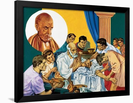 Hippocrates of Cos (Ca. 460-370 BC). Ancient Greek Physician. Founder of the Hippocratic School…-null-Framed Giclee Print