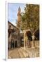 Hippocrates Plane Tree, fountain and mosque, Plateia Platanou, cobblestone square in autumn, Kos To-Eleanor Scriven-Framed Photographic Print