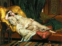 Odalisque with a Lute, 1876-Hippolyte Berteaux-Laminated Giclee Print