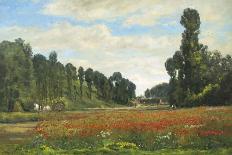 The Poppy Field-Hippolyte Delpy-Mounted Giclee Print