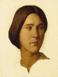 Head of a Young Woman Looking to Her Left, 19th Century-Hippolyte Flandrin-Giclee Print