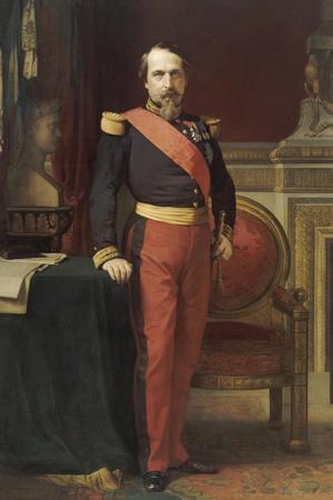Napoléon III, en uniforme de général de Division, dans son Grand Cabinet aux Tuileries, en 1862