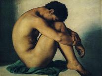 Study of a Nude Young Man, 1836-Hippolyte Flandrin-Giclee Print