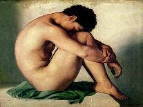 Study of a Nude Young Man, 1836-Hippolyte Flandrin-Framed Giclee Print