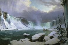 Niagara Falls in Winter-Hippolyte Sebron-Framed Stretched Canvas