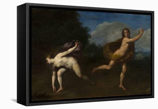 Hippomenes and Atalanta in a landscape by Francesco Albani-Francesco Albani-Framed Stretched Canvas
