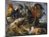 Hippopotamus and Crocodile Hunt, about 1615-Peter Paul Rubens-Mounted Giclee Print