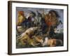 Hippopotamus and Crocodile Hunt, about 1615-Peter Paul Rubens-Framed Giclee Print