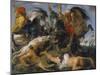 Hippopotamus and Crocodile Hunt, about 1615-Peter Paul Rubens-Mounted Giclee Print