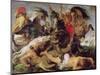 Hippopotamus and Crocodile Hunt, circa 1615-16-Peter Paul Rubens-Mounted Giclee Print