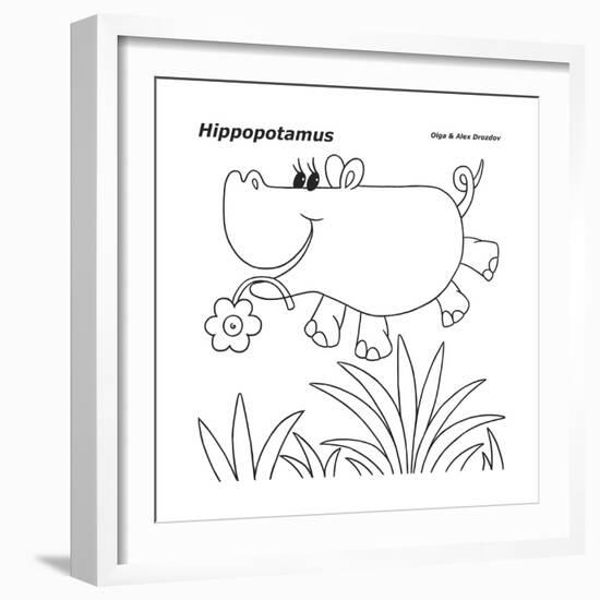 Hippopotamus-Olga And Alexey Drozdov-Framed Giclee Print