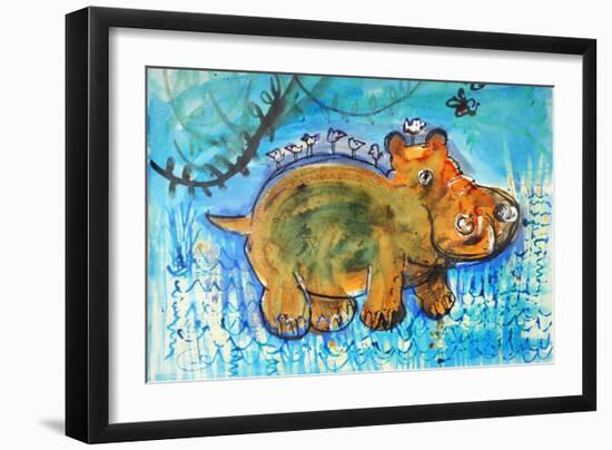 Hippopotamus-Brenda Brin Booker-Framed Giclee Print